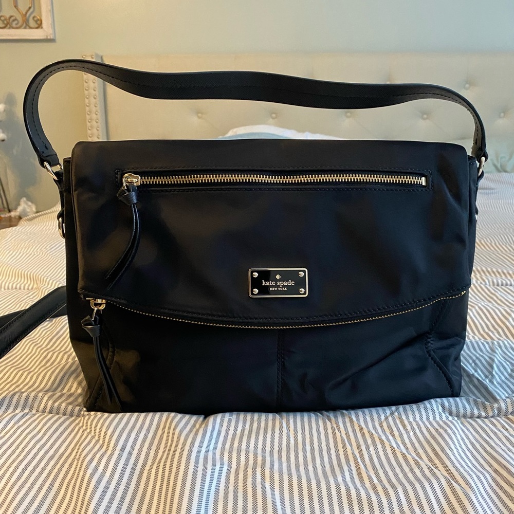 Black nylon Kate Spade purse